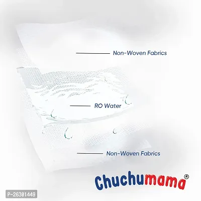 Chuchumama Baby Wipes with Cap System - 80 Pieces (Pack of 05) - 400 Sheets-thumb2