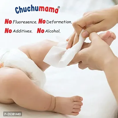 Chuchumama Baby Wipes with Cap System - 80 Pieces (Pack of 05) - 400 Sheets-thumb3