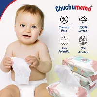 Chuchumama Baby Wipes with Cap System - 80 Pieces (Pack of 05) - 400 Sheets-thumb4