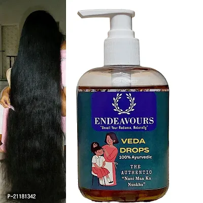 Veda Drops, Authentic Nani Maa ka Nuskha. 100% Ayurvedic Hair Oil. For Hair Growth, Hair Fall, Dandruff etc