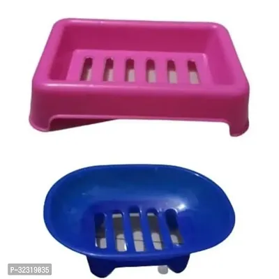 Stylish Multicoloured Plastic Soap Case Pack Of 2-thumb0