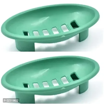 Stylish Green Plastic Soap Case Pack Of 2