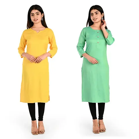 Fancy Rayon Kurti for Women Pack of 2