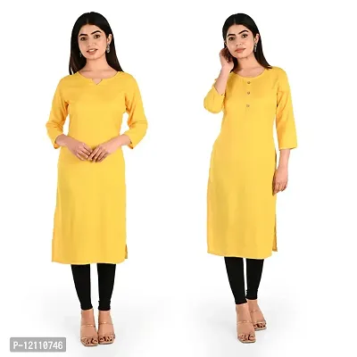 Women Rayon Kurti Pack Of 2-thumb0