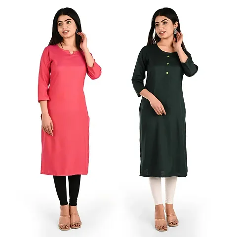 Women Rayon Kurti Pack Of 2