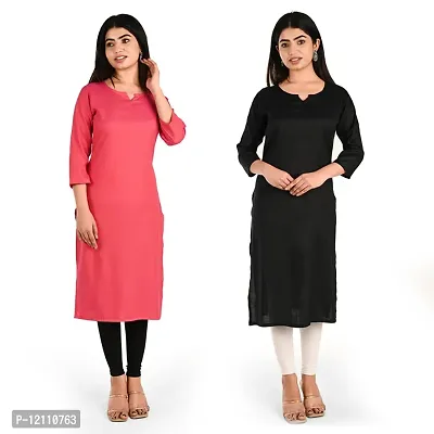 Women Rayon Kurti Pack Of 2