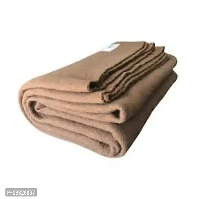 Plain Brown Designer Bed Fleece Blanket-thumb0