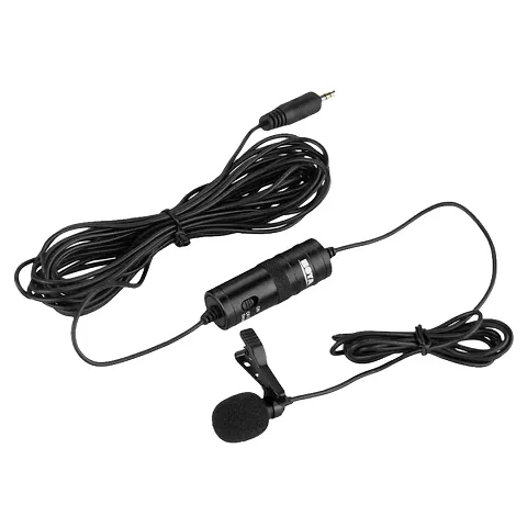 Boya BY-M1 Pro Omnidirectional Lavalier Condenser Microphone with Gain control