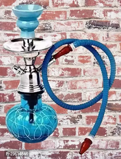 Antique Handcrafted Glass Iron Ceramic Hookah-thumb0