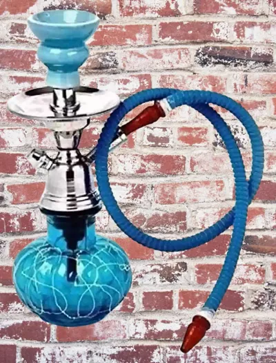 Antique Handcrafted Glass Iron Ceramic Hookah