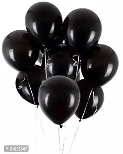 Pack Of 50 Black Color Latex Metallic HD Balloons 12  Inch Best For Happy Birthday Party Supplies  Theme Party Decoration  Anniversary  Wedding (50 Pcs)-thumb0