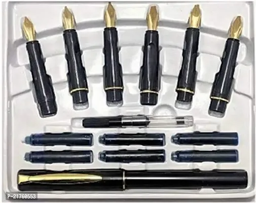 craftwings Calligraphy Set with 6 Nibs  6 Ink Cartridges Small Lettering Pen Set-thumb0