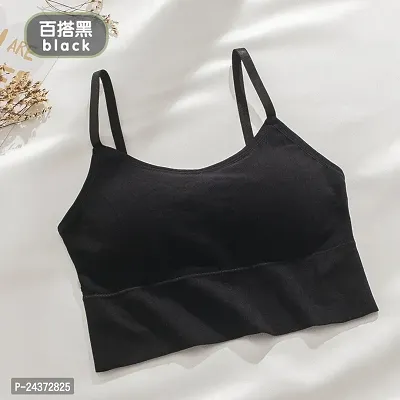 Women Sports Lightly Padded Bra Black Pack Of 01