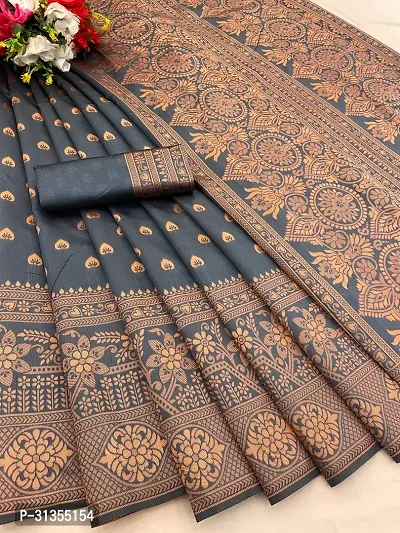 Stylish  Silk Saree Jacquard Weaving Zari Saree For Women