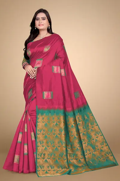 Banarasi Silk Woven Design Sarees with Blouse Piece