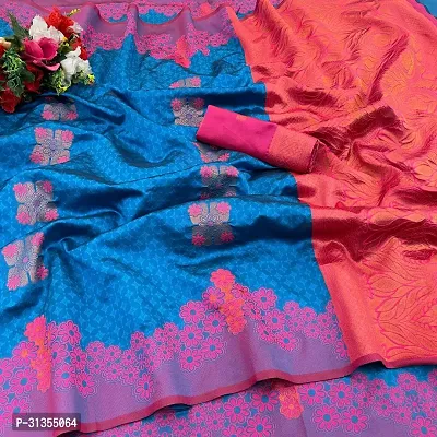 Stylish  Silk Saree Jacquard Weaving Zari Saree For Women