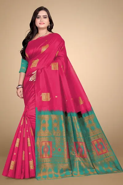 Banarasi Silk Woven Design Sarees with Blouse Piece