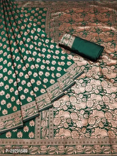 Designer Banarasi Silk Jacquard Saree with Blouse Piece-thumb0