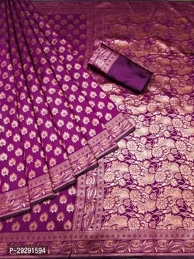 Designer Banarasi Silk Jacquard Saree with Blouse Piece