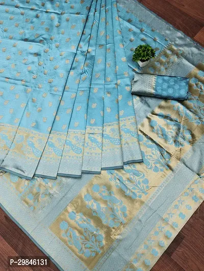 Kanjeevaram Silk Woven Design Saree With Blouse