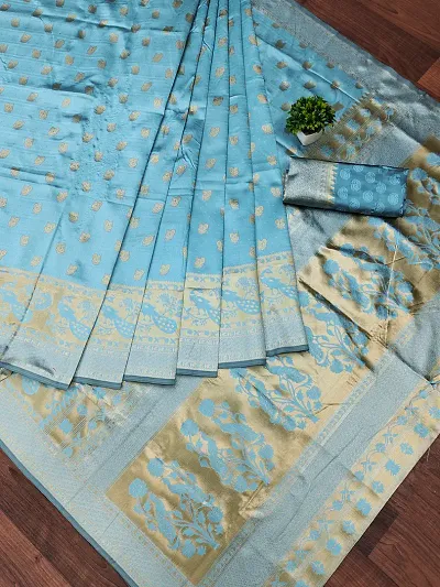 Kanjeevaram Silk Woven Design Saree With Blouse