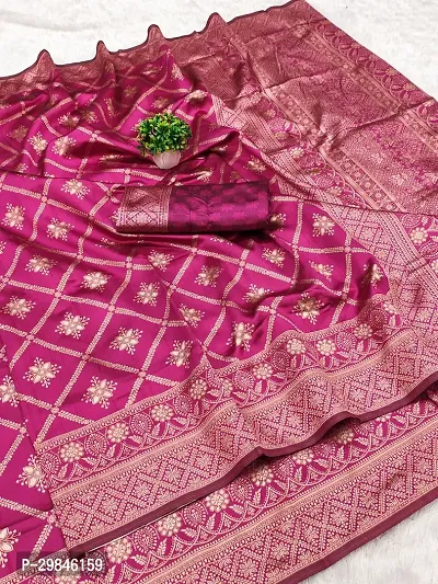 Kanjeevaram Silk Woven Design Saree With Blouse-thumb0