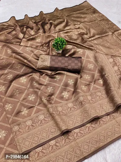 Kanjeevaram Silk Woven Design Saree With Blouse-thumb0