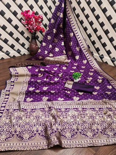 Trendy Kanjeevaram Silk Woven Design Sarees With Blouse