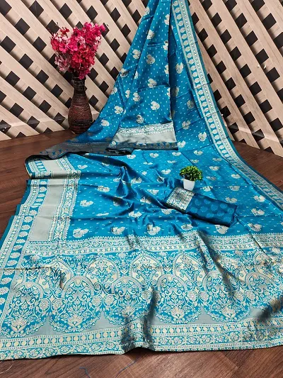 Trendy Kanjeevaram Silk Woven Design Sarees With Blouse