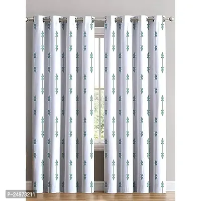 S28 3D Arrow Digital Printed Polyester Fabric Curtains for Bed Room Kids Room Living Room Color White Window/Door/Long Door (D.N.553)