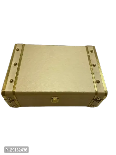 Hamper Trunk Box (10 x 7) Golden Faux Leather-thumb0