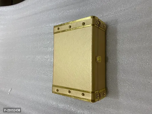 Hamper Trunk Box (10 x 7) Golden Faux Leather-thumb2