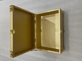 Hamper Trunk Box (10 x 7) Golden Faux Leather-thumb3