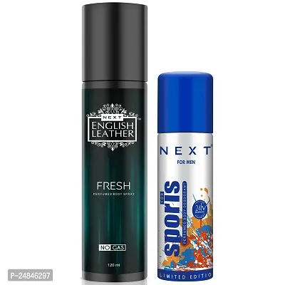 Next Care English Leather Fresh Deodorant with Sports Deo | Lemon, Amber  Musk | Set of Luxury Fragrances | Perfume Body Spray for Men  Women(120ml+50ml)