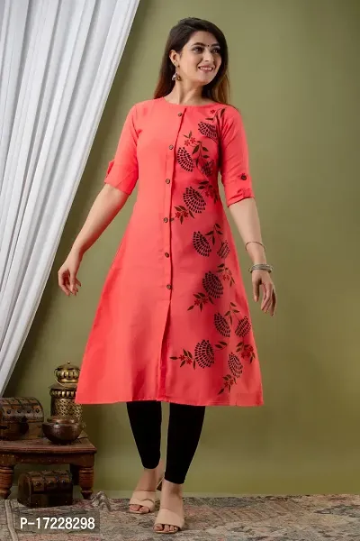 A-Line   Cotton Blend Kurta For Women-thumb0