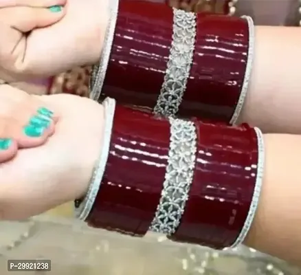 Maroon Chudas Bangle Set of 1-thumb0