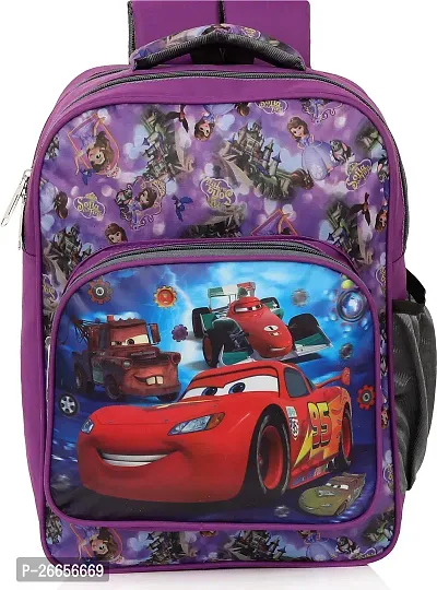 fellow 30 L Backpack CARS SCHOOL BAG FOR (LKG/UKG/1st std) Waterproof Waterproof School Bag (Purple, 45 L)-thumb0