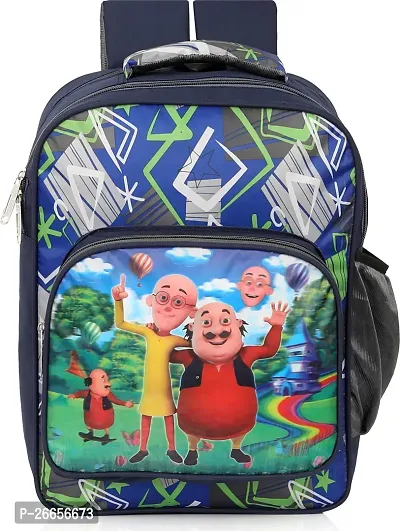 fellow 30 L Backpack MOTU PATLU SCHOOL BAG FOR (LKG/UKG/1st std) Waterproof Waterproof School Bag (Blue, 30 L)-thumb0