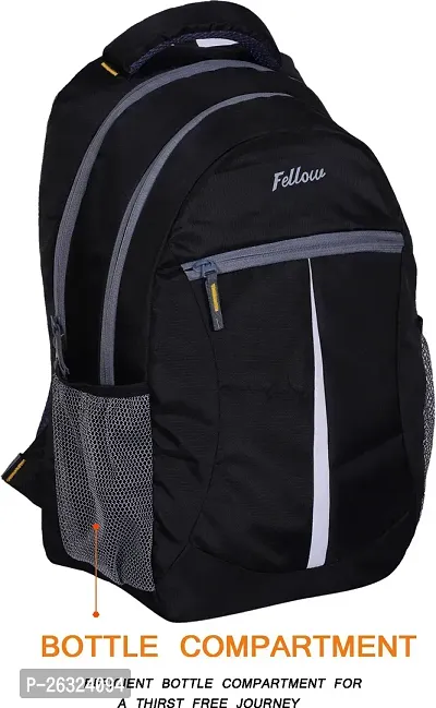 Fabulous Black Polyester Waterproof Unisex Laptop Backpacks