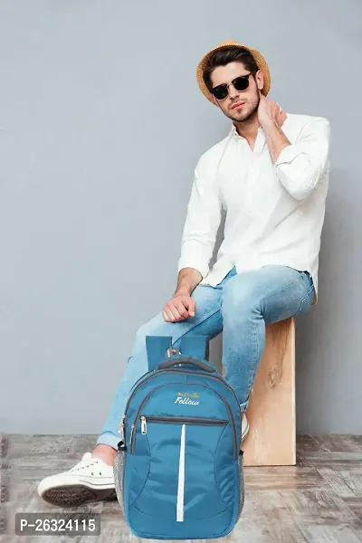 Fabulous Blue Polyester Waterproof Unisex Laptop Backpacks-thumb2