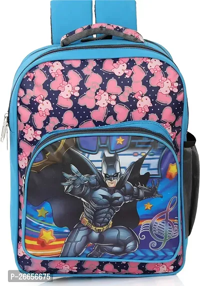 fellow 30 L Backpack BATMAN SCHOOL BAG FOR (LKG/UKG/1st std) Waterproof Waterproof School Bag (Light Blue, 45 L)-thumb0