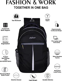 Fabulous Black Polyester Waterproof Unisex Laptop Backpacks-thumb1