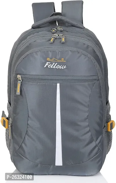 Fabulous Grey Polyester Waterproof Unisex Laptop Backpacks-thumb0