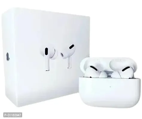 Stylish White In-ear Bluetooth Wireless Headphone With Microphone-thumb0