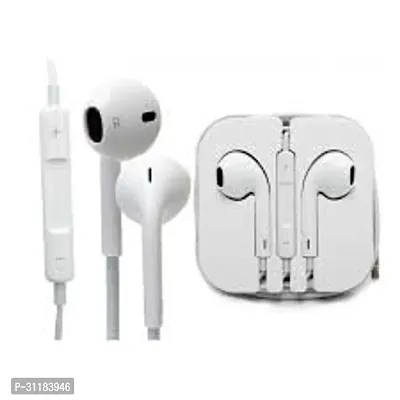 Stylish White In-ear Wired Headphone With Microphone