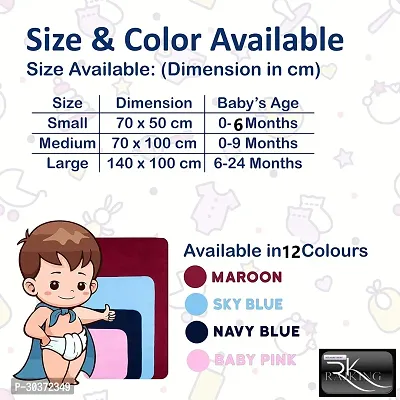 Baby Dry Sheet Small Size 50*70cm Baby Pink and Sky  Blue-thumb2