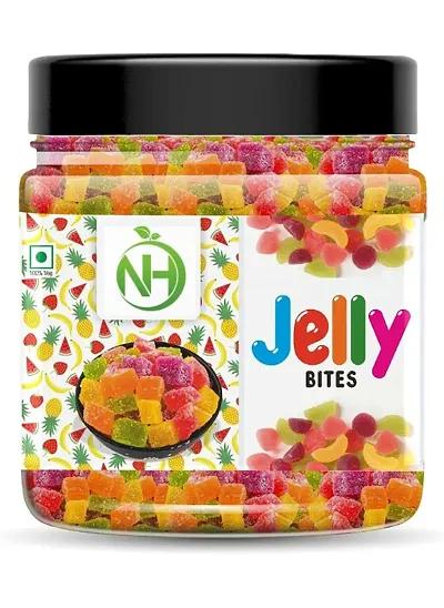 Nutri Hub Jelly Bites (Sweet-Coated in Sugar and Brightly Coloured) fruit Jelly Candy