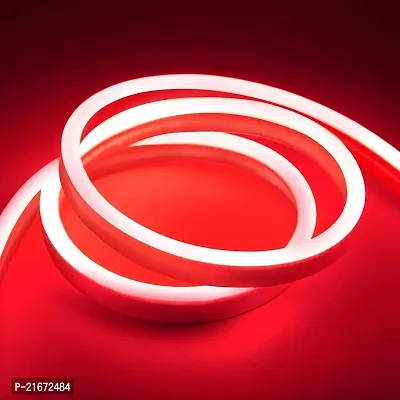 TJS  LED Neon Strip Lights 16.5ft - Indoor/Outdoor for Home Decoration  Custom Sign - Red 12V 2A-thumb2
