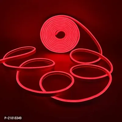 TJS  Led Strip Neon  12V dc - Neon Strip Light for Customized Signs Names |Neon Lights for Wall Decoration |Flexible,Cuttable  | for Home,Diwali Decorations (Red | 5 Meter)-thumb0