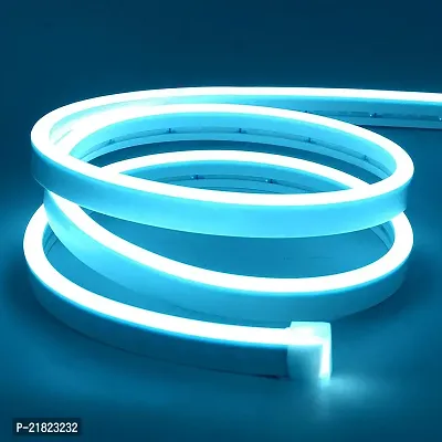 Led Neon Strip Lights , Neon Rope Light For Indoor Outdoor Home Decoration (Ice Blue,12V 2A) ,5 meters-thumb0
